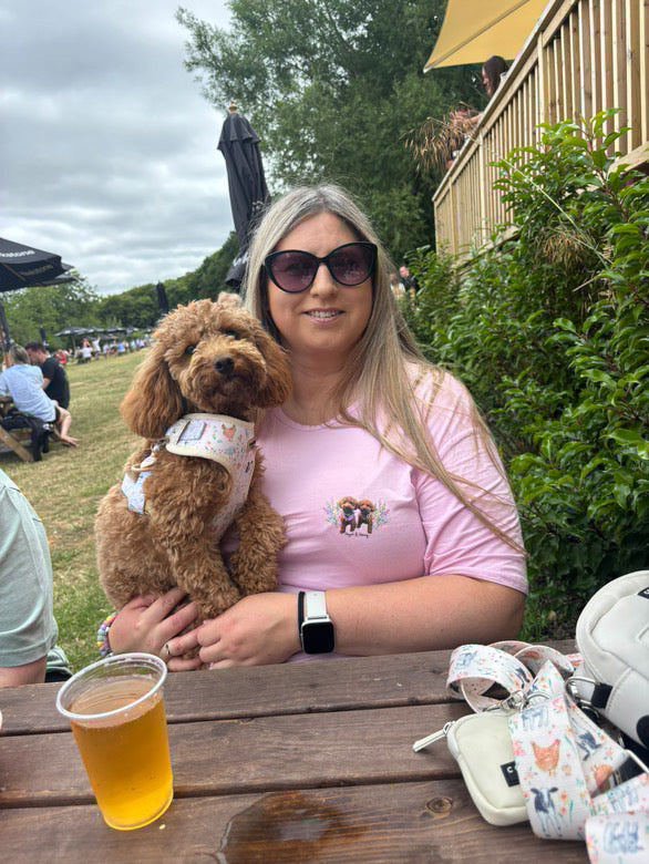 personalised floral pet t-shirt