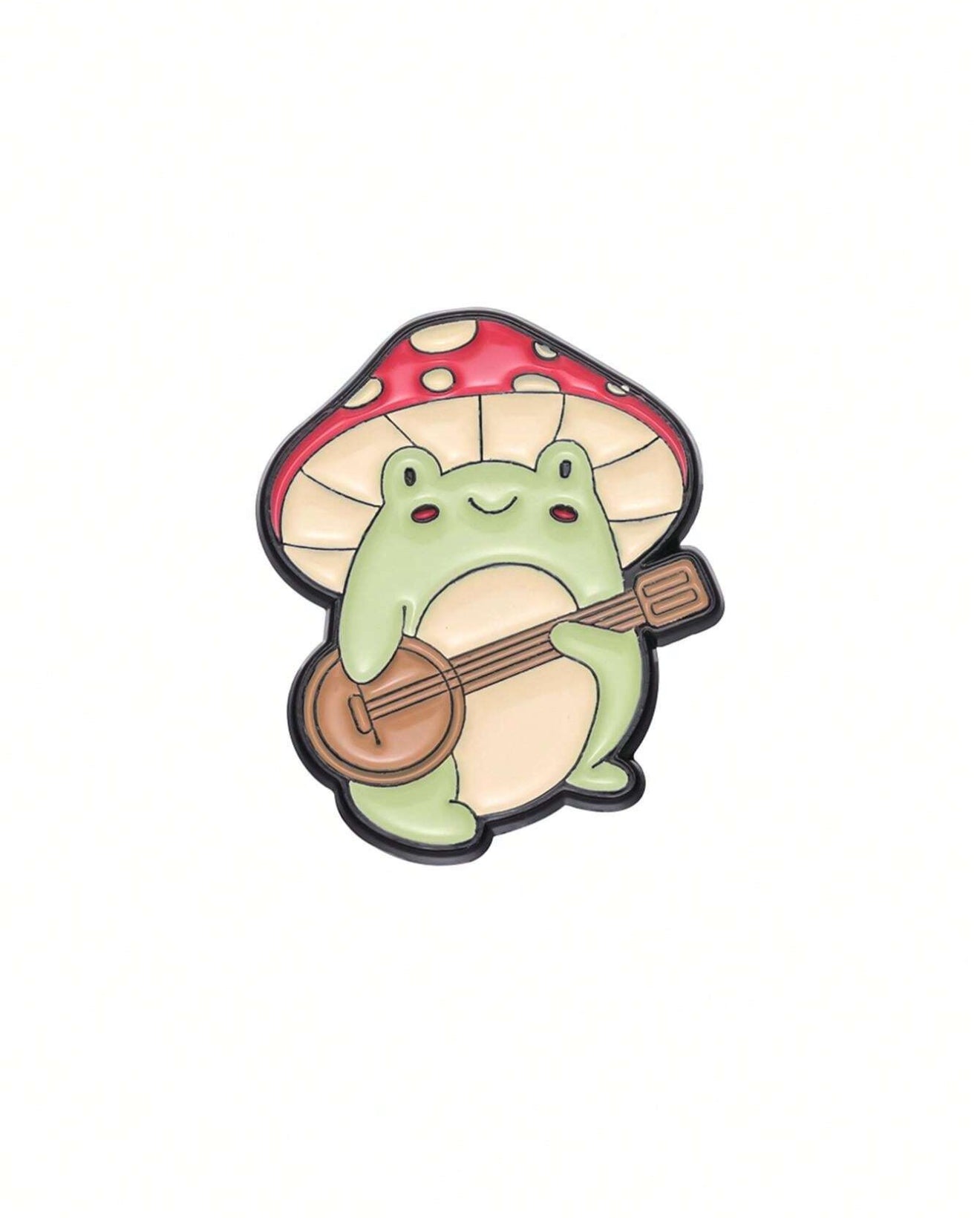 Mushroom hat frog pin
