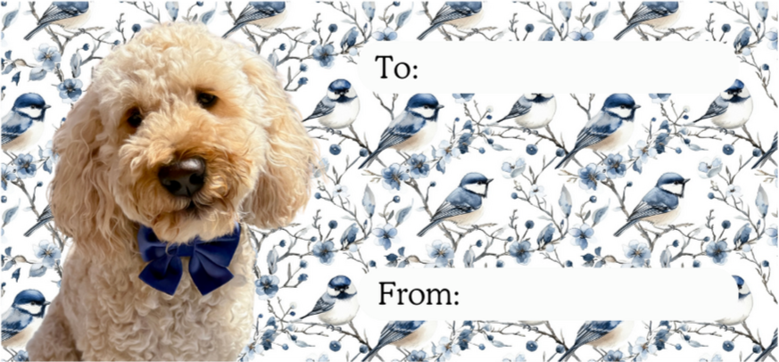 Personalised Christmas labels - Blue