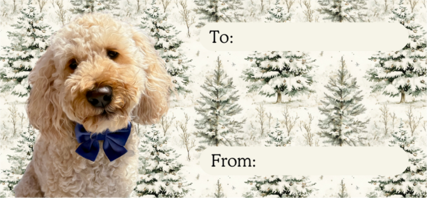 Personalised Christmas labels - Natural