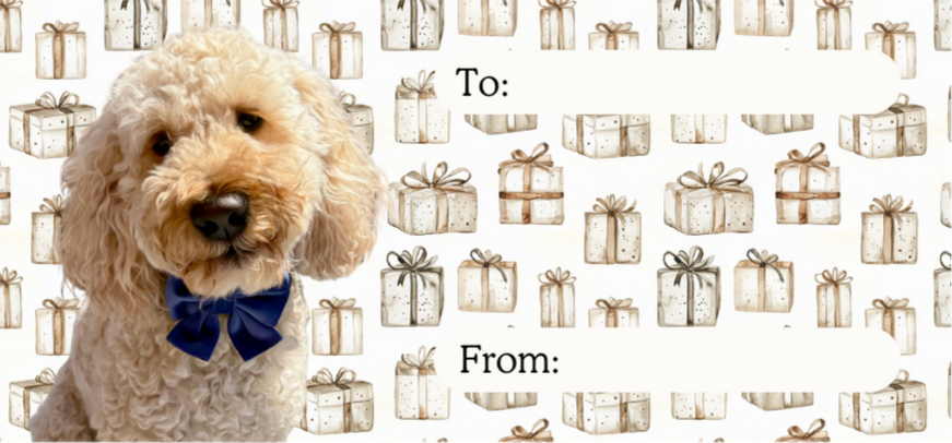 Personalised Christmas labels - Natural