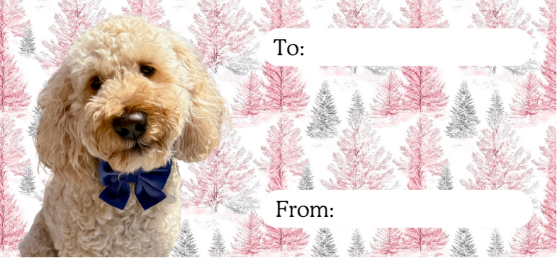 Personalised Christmas labels - Pink