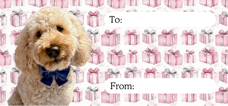 Personalised Christmas labels - Pink