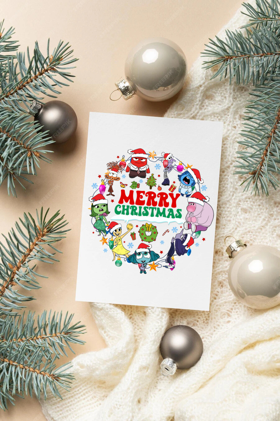 Inside out Christmas card