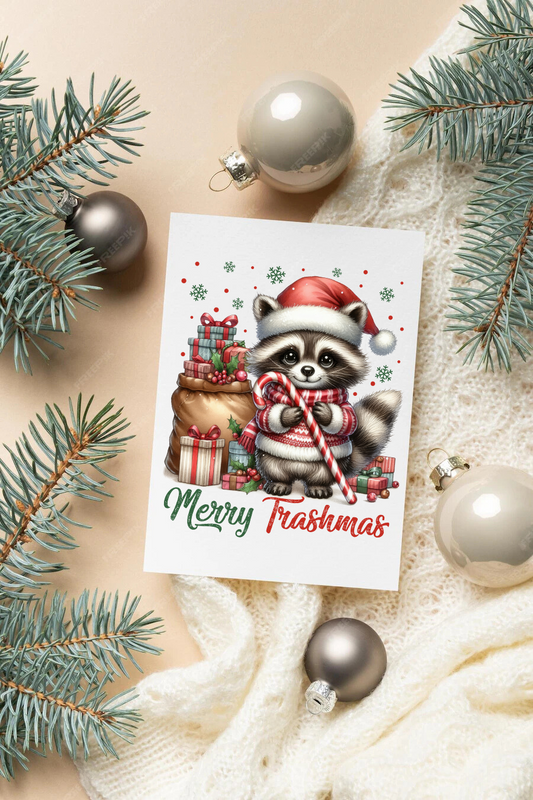 Merry trashmas Christmas card