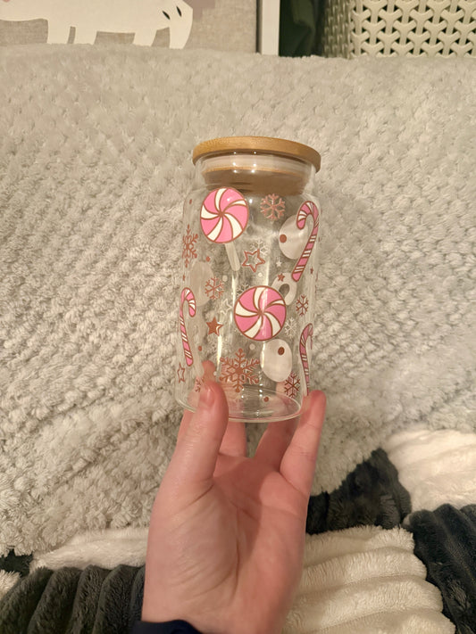 Christmas glass cups