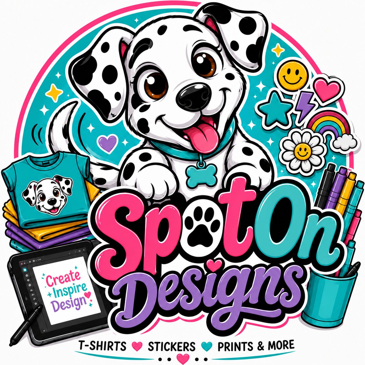 Custom mascot sticker sheet
