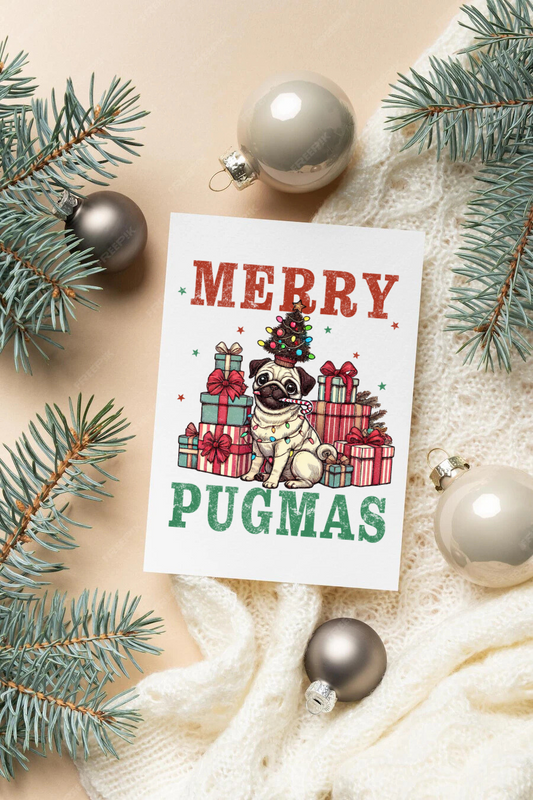 Merry pugmas card