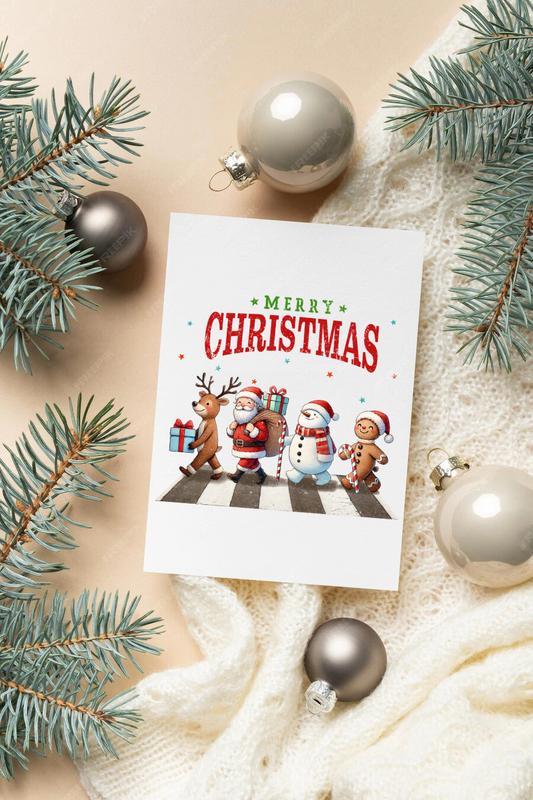 Santa and friends Christmas card