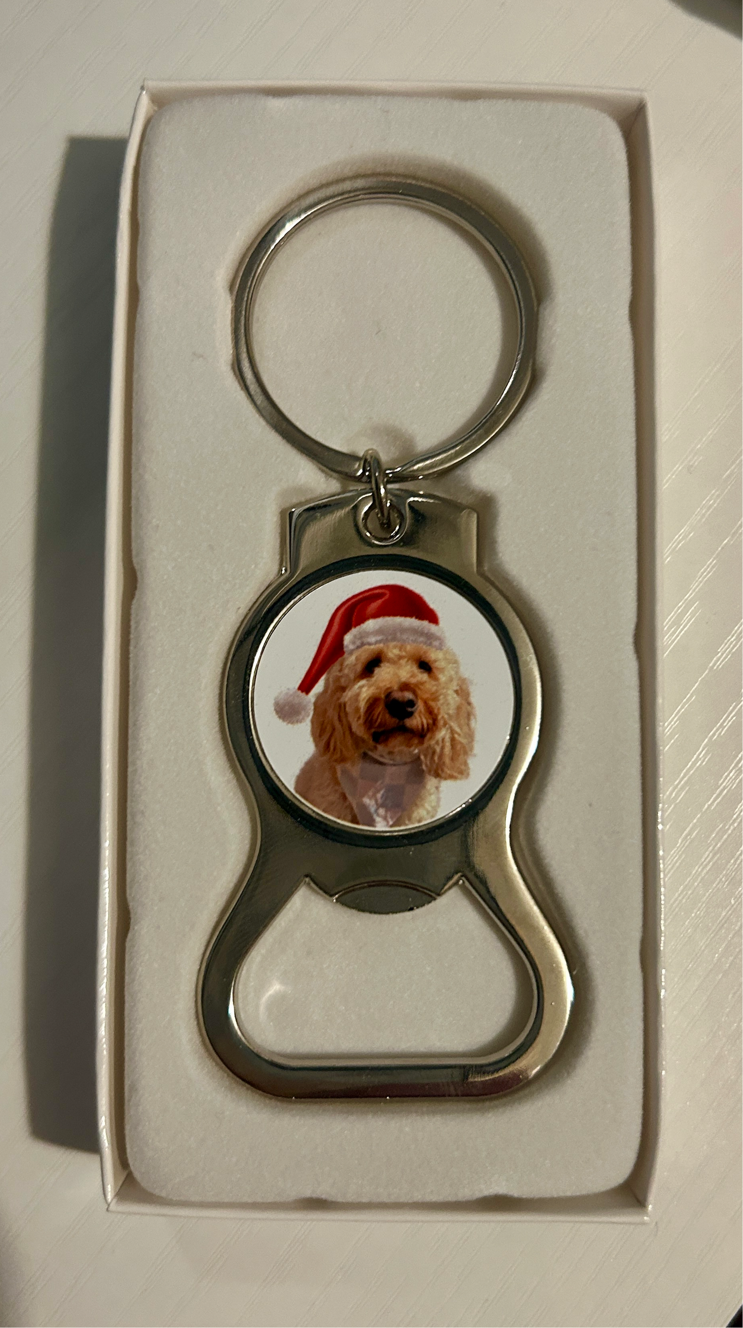 Personalised bottle opener keyring