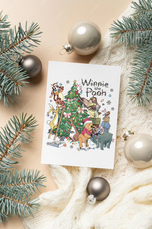 Winnie and friends Christmas card