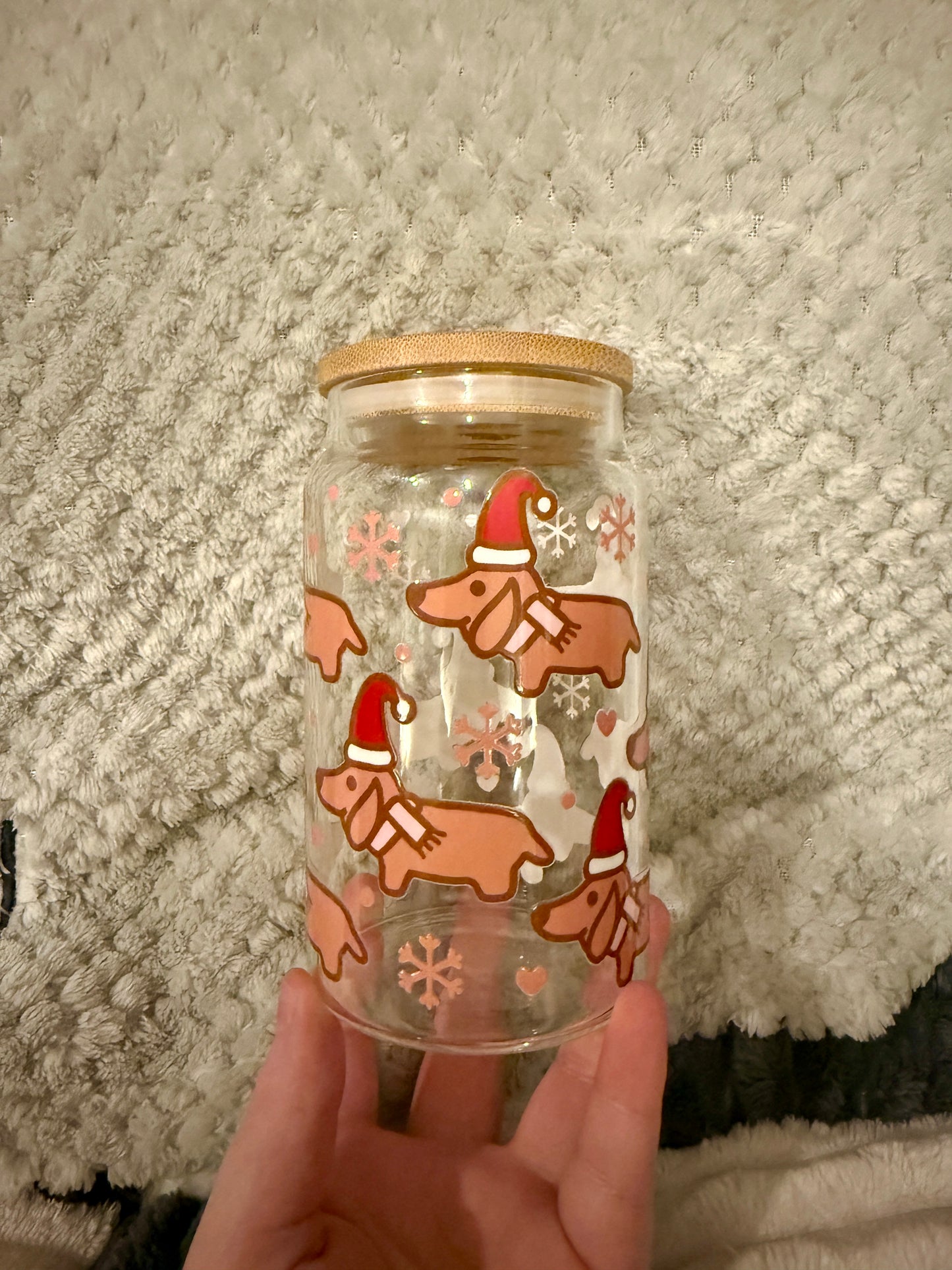 Christmas glass cups