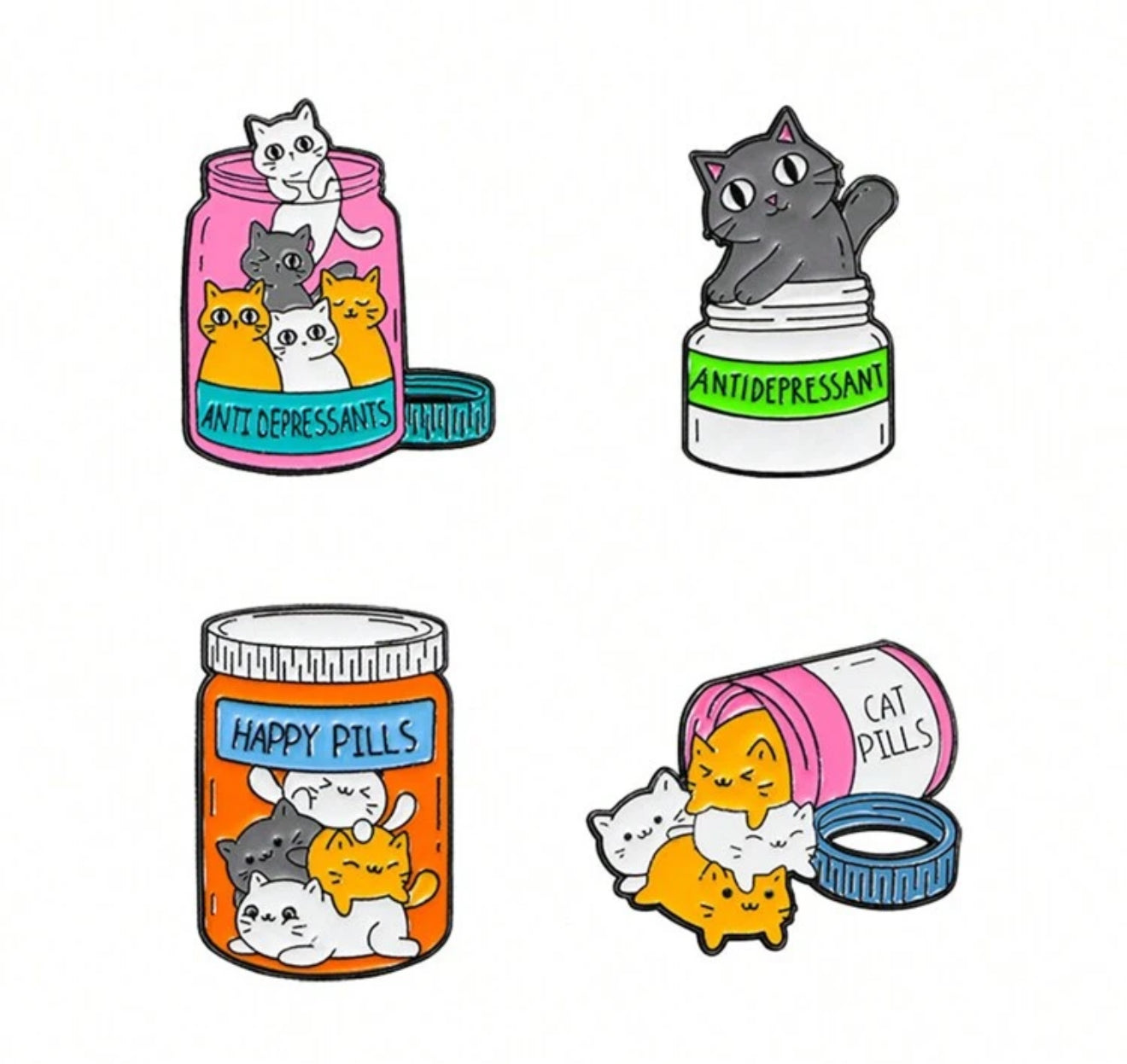 Cat pills pins