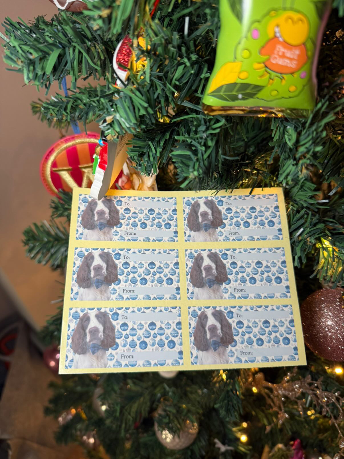 Personalised Christmas labels - Blue