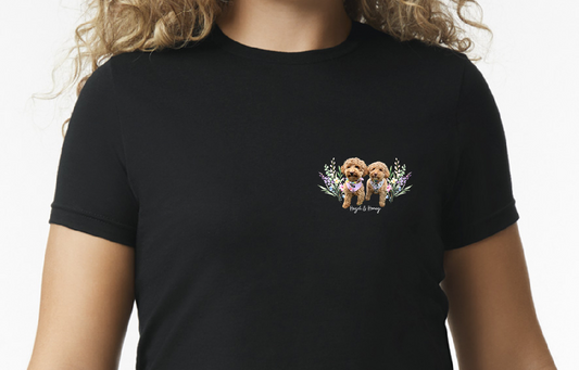 personalised floral pet t-shirt