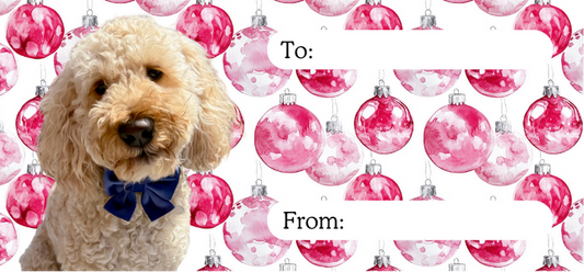 Personalised Christmas labels - Pink