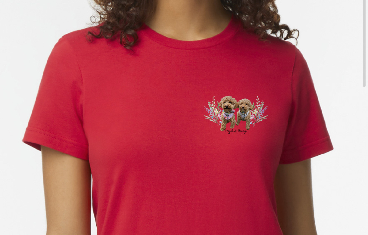personalised floral pet t-shirt