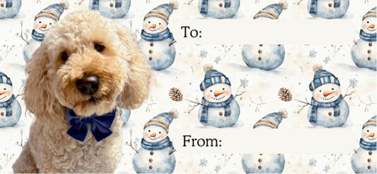 Personalised Christmas labels - Blue